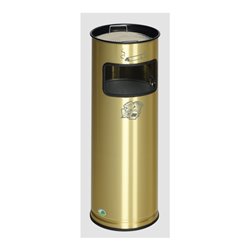 VAR Messing-Ausführung: Abfallsammler/Ascher H 66 MS/ST Aschereinsatz Stahl schwarz 16,7 l