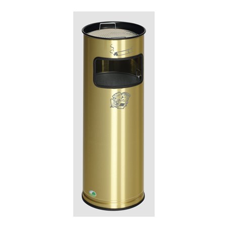 VAR Messing-Ausführung: Abfallsammler/Ascher H 66 MS/ST Aschereinsatz Stahl schwarz 16,7 l