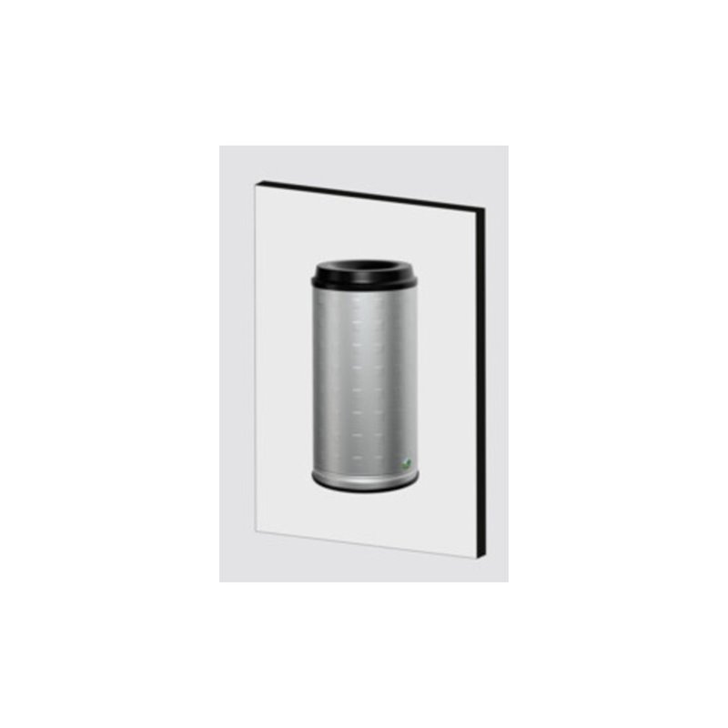 VAR Papierkorb Inhalt Wandausführung Alu eloxiert 20 l