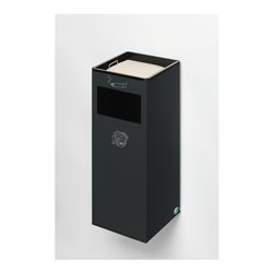 VAR Wandascher WH 66 mit Einwurfklappe anthrazit 29 l