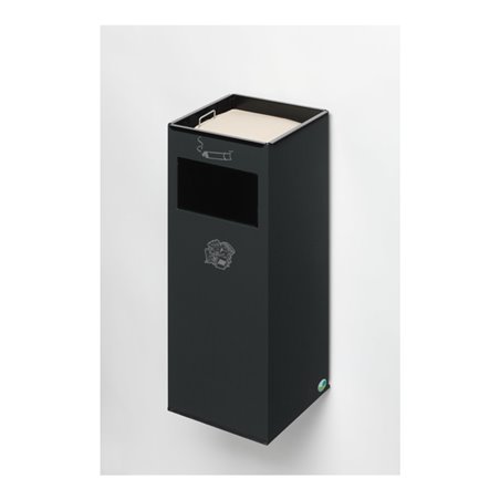 VAR Wandascher WH 66 mit Einwurfklappe anthrazit 29 l