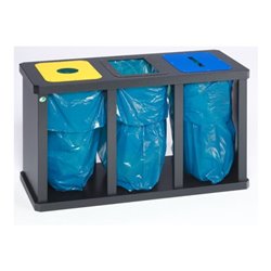 VAR Wertstoffsammelstation ''Tetris'' 3er mit Klemmring antik-silber