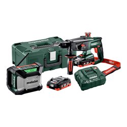Metabo Set Kombihammer KHA 18 LTX + Baustellenradio R 12-18 BT