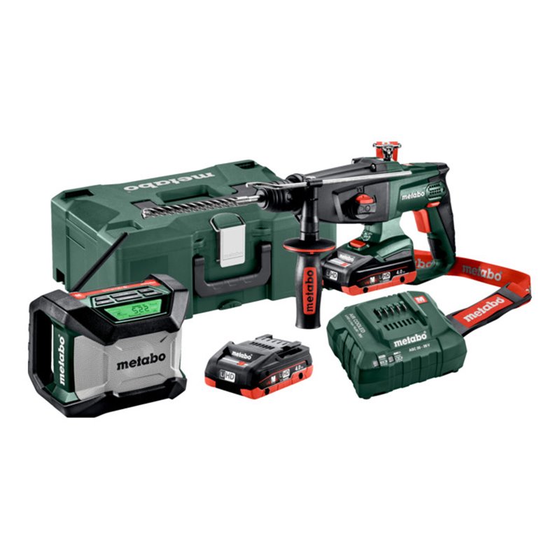 Metabo Set Kombihammer KHA 18 LTX + Baustellenradio R 12-18 BT