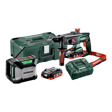 Metabo Set Kombihammer KHA 18 LTX + Baustellenradio R 12-18 BT