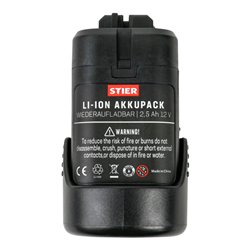 STIER Akkupack für Bosch 2,5 Ah 12 V