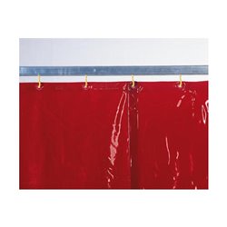 Schutzvorhang nach DIN EN 1598, inkl. Ösen und Druckknöpfe, rot