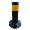 Schake Flexipfosten schwarz, selbstaufrichtend, Ø 80mm, Höhe: 300mm + 1 gelb refl. Streifen, inkl Befestigungsmaterial
