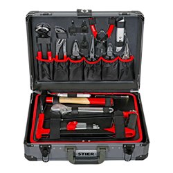 STIER Universal-Werkzeugsortiment im Aluminiumkoffer, 135-teilig (teilbestückt)