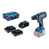 Bosch Akku-Bohrschrauber GSR 18V-28, mit 2 x 3,0 Ah Li-Ion Akku, AL 1820 CV, L-Boxx