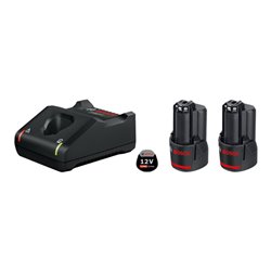 Bosch Akku Starter-Set: 2 x GBA 12 Volt 3,0 Ah und GAL 12V-40