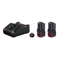 Bosch Akku Starter-Set: 2 x GBA 12 Volt 2,0 Ah und GAL 12V-40