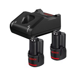 Bosch Akku Starter-Set: 2 x GBA 12 Volt 2,0 Ah und GAL 12V-40