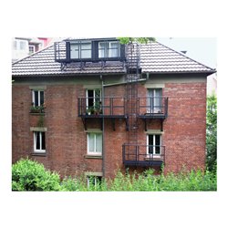 MUNK Günzburger Steigtechnik Mehrzügige Steigleitern mit Rückenschutz Aluminium blank