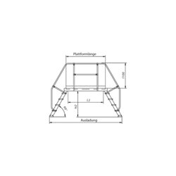 Günzburger Aluminium-Überstieg 60° zweiter Handlauf