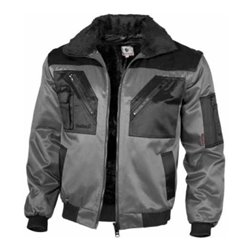 Qualitex Pilotenjacke mit Teddyfutter grau/schwarz