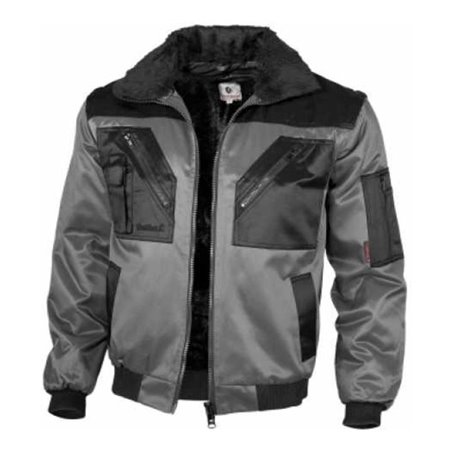 Qualitex Pilotenjacke mit Teddyfutter grau/schwarz