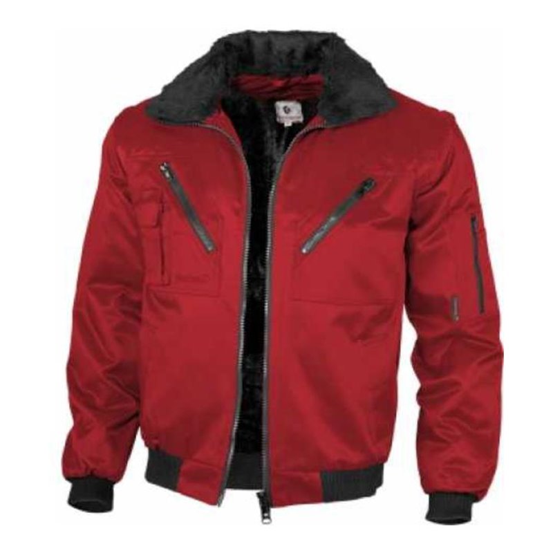 Qualitex Pilotenjacke mit Teddyfutter rot