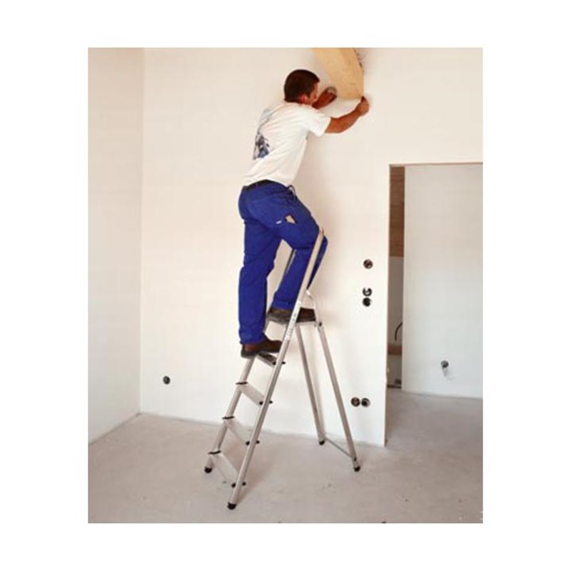 Zarges Stufen-Stehleiter mit Brücke, einseitig begehbar