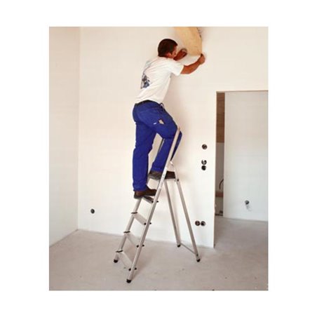 Zarges Stufen-Stehleiter mit Brücke, einseitig begehbar