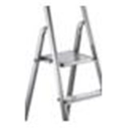 Zarges Stufen-Stehleiter mit Brücke, einseitig begehbar