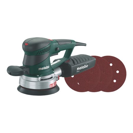 Metabo Exzenterschleifer SXE 450 TurboTec Set mit 25 Haftschleifblättern Karton