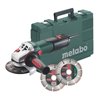Metabo Winkelschleifer W 9-125 Quick Set mit 2 Diamant-Trennscheiben