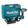 Makita Akku-Bohrschrauber 18V/3Ah DDF453RFX1 + 74 tlg. Werkzeugset im Koffer