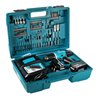 Makita Akku-Bohrschrauber 18V/3Ah DDF453RFX1 + 74 tlg. Werkzeugset im Koffer