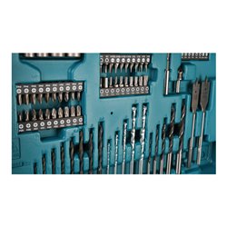 Makita Akku-Bohrschrauber 18V/3Ah DDF453RFX1 + 74 tlg. Werkzeugset im Koffer