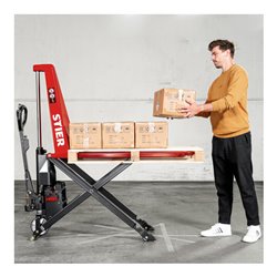 STIER Semi-Elektro-Scherenhubwagen EZX-15 Tragkraft 1500kg Gabellänge 1170mm