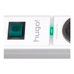 19.500A Überspannungsschutz-Steckdosenleiste 4-fach weiß 2m H05VV-F 3G1,5