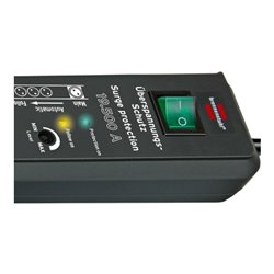Secure-Tec 19.500A Überspannungsschutz-Automatiksteckdosenleiste  6-fach anthrazit 3m H05VV-F 3G1,5 1xMaster 5xSlave