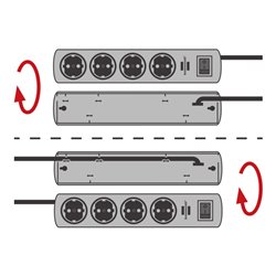 Primera-Tec DigiMaster 19.500A Überspannungsschutz-Steckdosenleiste 7-fach,2m, 2 permanent, 5 schaltbar