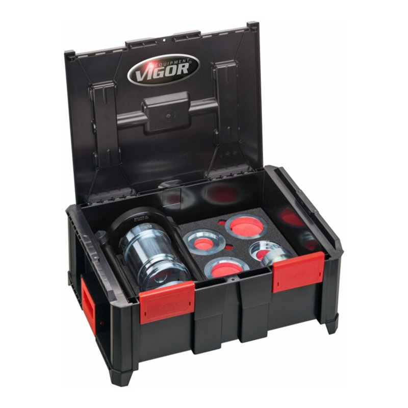 VIGOR Multibox FORD, MAZDA, Volvo – Längsstrebe und Querlenkerbuchse V5741 ∙ Anzahl Werkzeuge: 9