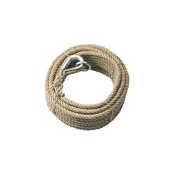 Langes Hanfseil mit Karabiner