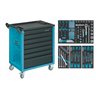 HAZET Werkstattwagen Assistent mit Sortiment 177-7/120 Schubladen flach: 6 x 80 x 527 x 348 mm Schubladen hoch: 1 x 165 x 527 x 