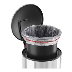 Hailo Harmony L, Design-Tret-Mülleimer, 20 ltr, Edelstahl