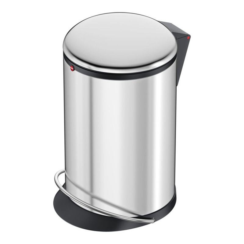 Hailo Harmony M, Design-Tret-Mülleimer, 12 ltr, Edelstahl