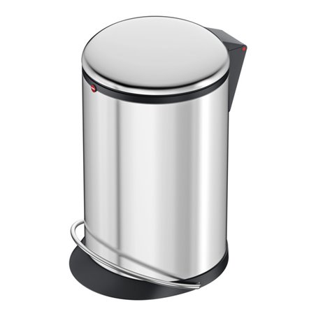 Hailo Harmony M, Design-Tret-Mülleimer, 12 ltr, Edelstahl