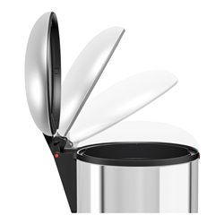Hailo Harmony M, Design-Tret-Mülleimer, 12 ltr, Edelstahl