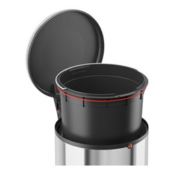 Hailo Harmony M, Design-Tret-Mülleimer, 12 ltr, Edelstahl