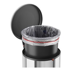 Hailo Harmony M, Design-Tret-Mülleimer, 12 ltr, Edelstahl