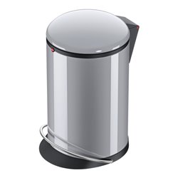 Hailo Harmony M, Design-Tret-Mülleimer, 12 ltr, Silber
