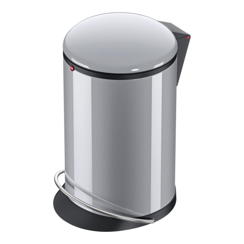 Hailo Harmony M, Design-Tret-Mülleimer, 12 ltr, Silber