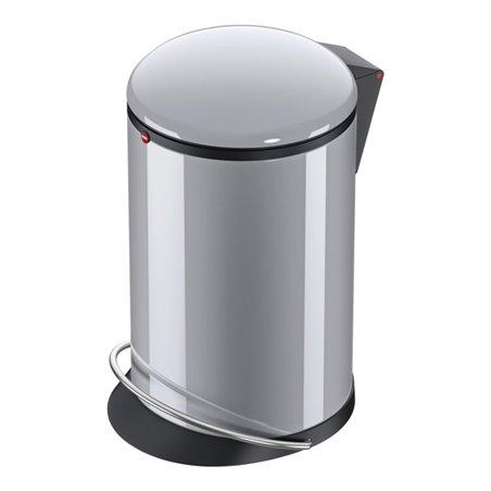 Hailo Harmony M, Design-Tret-Mülleimer, 12 ltr, Silber