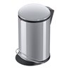 Hailo Harmony M, Design-Tret-Mülleimer, 12 ltr, Silber