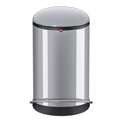 Hailo Harmony M, Design-Tret-Mülleimer, 12 ltr, Silber