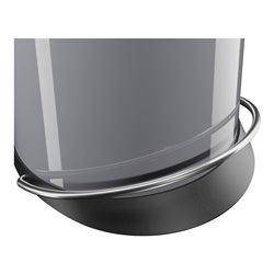 Hailo Harmony M, Design-Tret-Mülleimer, 12 ltr, Silber