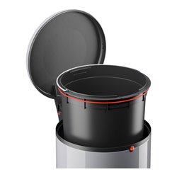 Hailo Harmony M, Design-Tret-Mülleimer, 12 ltr, Silber